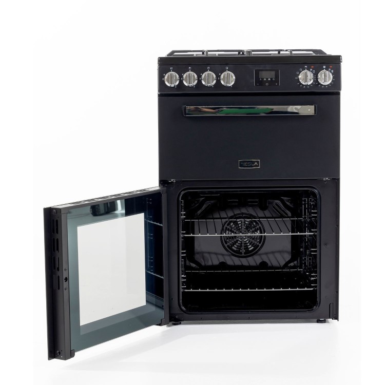 Tesla Series 3 60cm Dual Fuel Cooker - Black