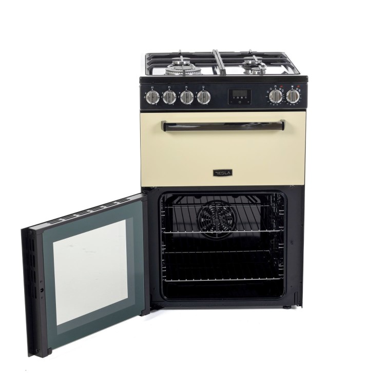 Tesla Series 3 60cm Dual Fuel Cooker - Cream