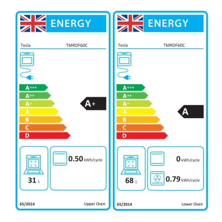 Tesla Series 3 60cm Dual Fuel Cooker - Cream