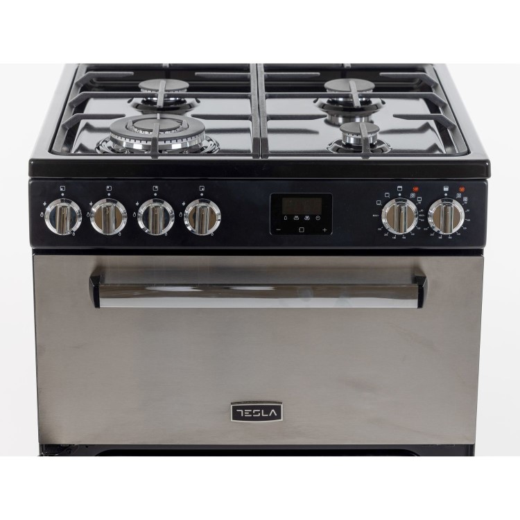 Tesla Series 3 60cm Dual Fuel Cooker - Stainless Steel