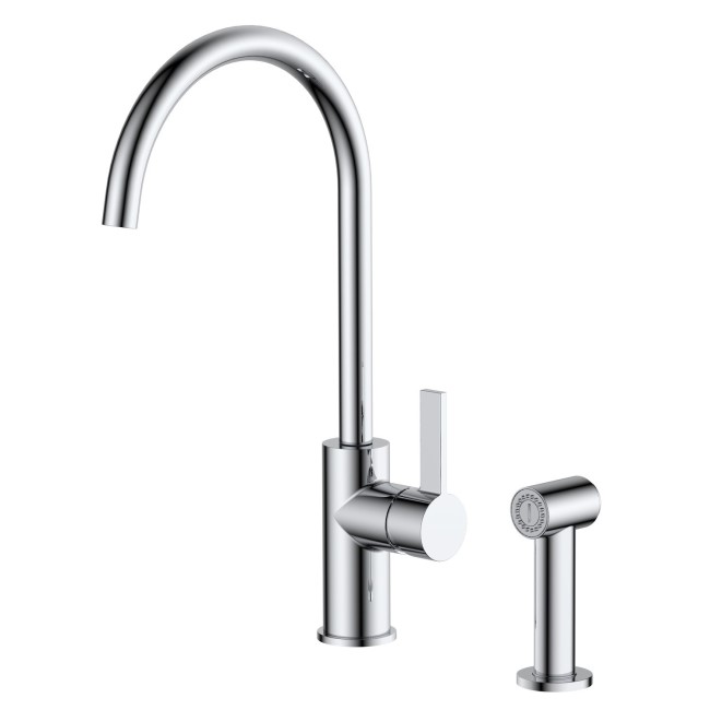 Taylor & Moore Chrome Single Lever Pull Out Spray Mixer Kitchen Tap