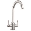 Taylor &amp; Moore Chrome Twin Lever Kitchen Mixer Tap