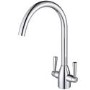 Enza Bronte Polished Chrome Twin Lever Kitchen Mixer Tap
