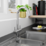Essence Otto Chrome Twin Lever Kitchen Mixer Tap