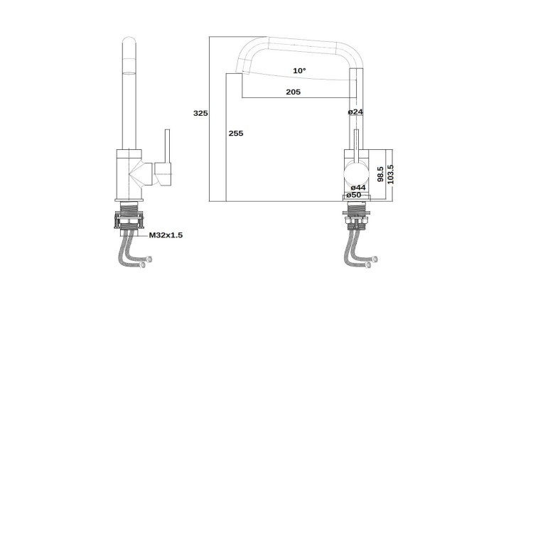 Refurbished Taylor & Moore Single Lever Kitchen Sink Mixer Tap
