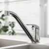 Chrome Single Lever Swivel Spout Kitchen Mixer Tap - Essence Alfred