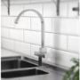 Chrome Twin Lever Kitchen Mixer Tap - Enza Cromer