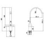 GRADE A1 - Box Opened Enza Cromer Chrome Twin Lever Mono Kitchen Mixer Tap
