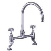 Taylor & Moore Chrome Twin Lever Victorian Mixer Kitchen Tap