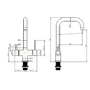 Taylor & Moore Chrome Twin Lever Instant Boiling Water Kitchen Tap - Mono