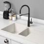 Black Single Lever Pull Out Kitchen Mixer Tap  - Enza Zetland 