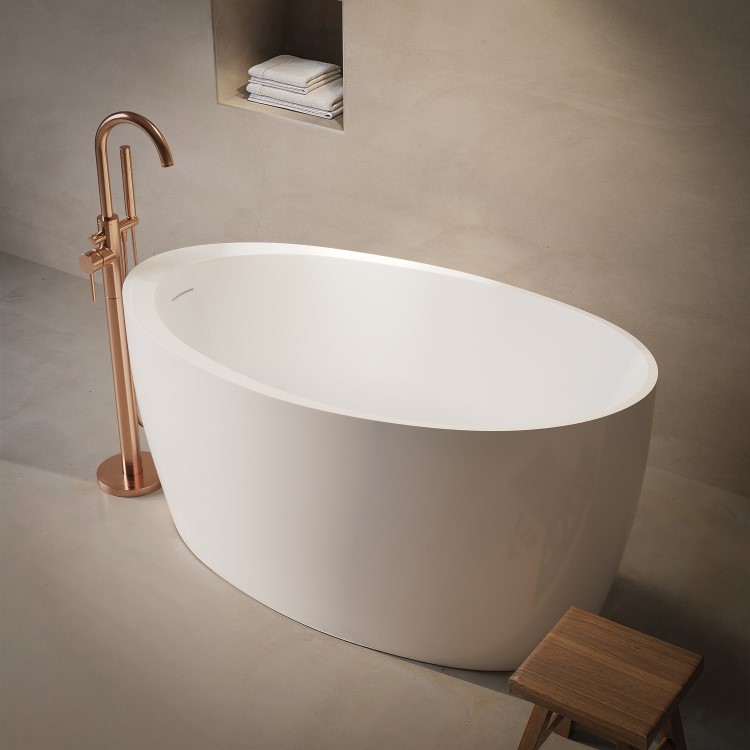 GRADE A1 - Freestanding Japanese Soaking Deep Bath 1500 x 800mm - Tokyo