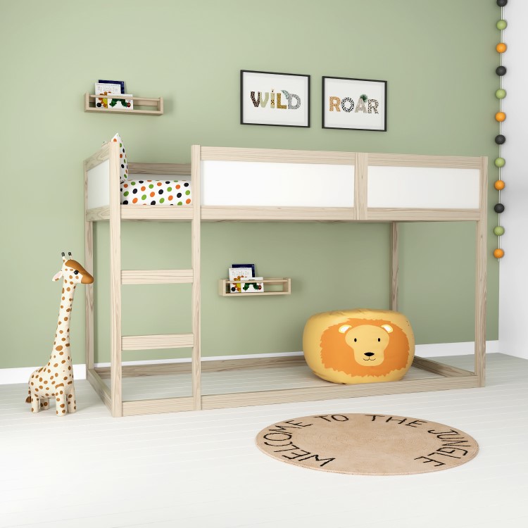 White Pine Low Bunk Bed - Converts to a Cabin Bed - Topsy