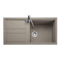 Rangemaster Topaz Single Bowl Inset Granite Kitchen Sink - Pebble