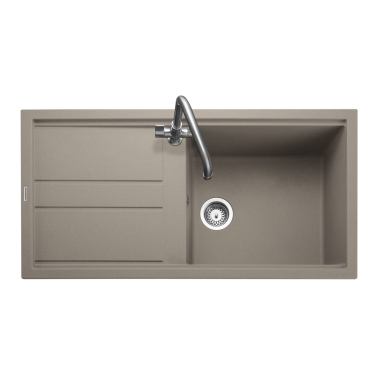 Rangemaster Topaz Single Bowl Inset Granite Kitchen Sink - Pebble