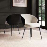 Beige Upholstered Dining Chair with Wooden Back - Tori