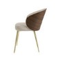 Beige Upholstered Dining Chair with Wooden Back - Tori