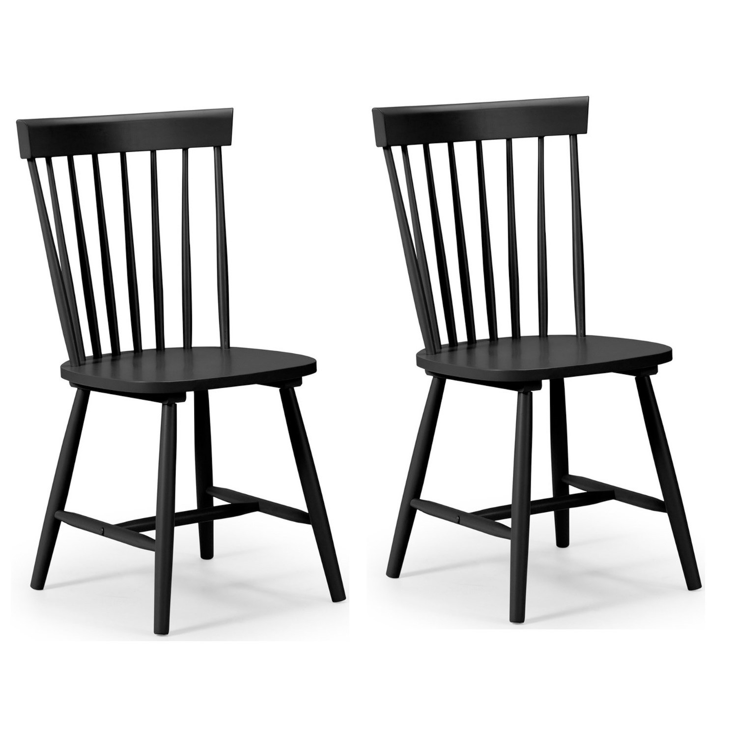 Julian Bowen Pair Of Black Dining Chairs With Spindle Back Torino Buyitdirect Ie