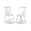 Julian Bowen Pair of White Dining Chairs with Spindle Back - Torino 