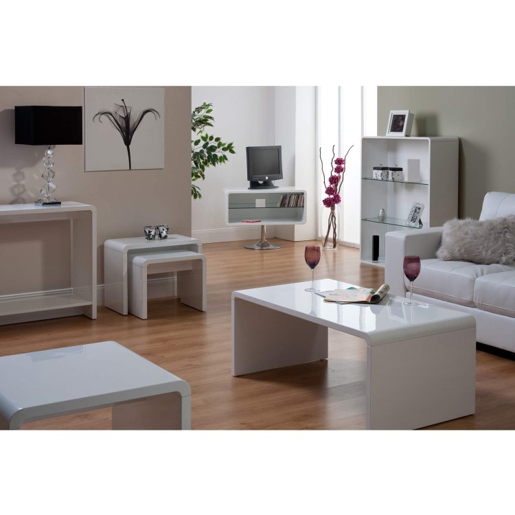 World Furniture Toscana High Gloss Nest of Tables in White