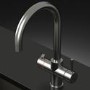 Boiling Water Kitchen Tap 3 in 1 Curve Brushed Nickel