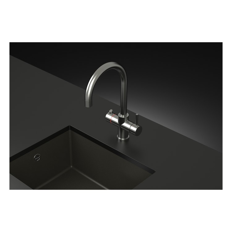 Boiling Water Kitchen Tap 3 in 1 Curve Brushed Nickel
