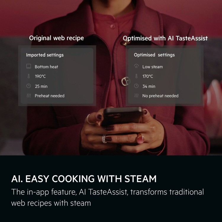 AEG 8000 Series TP8SB731AB MealAssist Electric Single Oven with SteamPro -