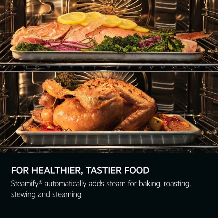 AEG 8000 Series MealAssist Electric Single Oven with SteamPro - Black