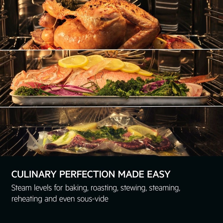 AEG 8000 Series MealAssist Electric Single Oven with SteamPro - Matt Black