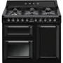 Smeg 100cm Victoria Dual Fuel Range Cooker - Black