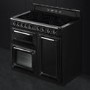 Smeg TR103IBL 100cm Victoria Gloss Black Three Cavity Traditional Range Cooker with Side Opening