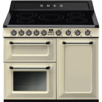Smeg TR103IP 100cm Victoria Gloss Cream Three Cavity Traditional Cooker with Side Opening