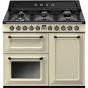 TR103P Smeg Victoria 100cm Dual Fuel Range Cooker - Cream