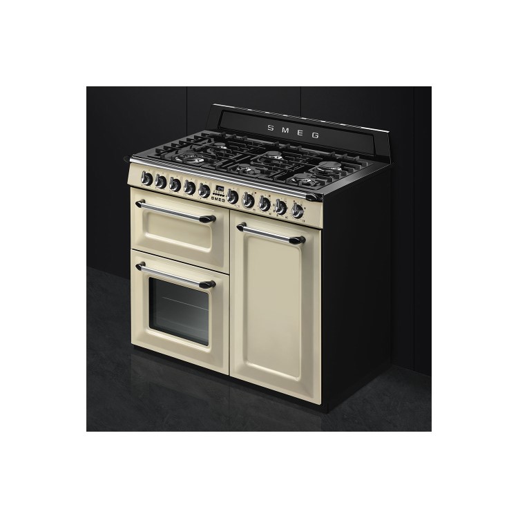 Smeg Victoria 100cm Dual Fuel Range Cooker - Cream
