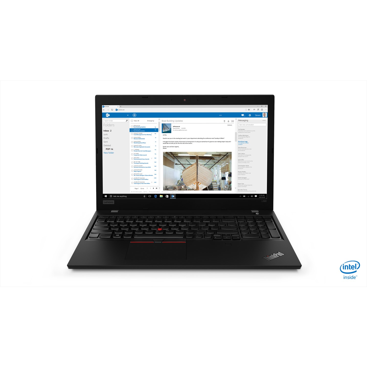 Refurbished Lenovo ThinkPad L590 Core i5-8265U 8GB 256GB 15.6 Inch