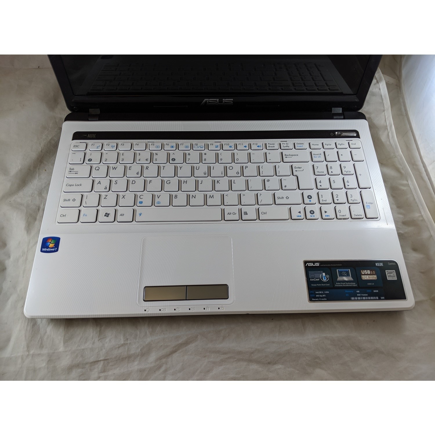 中古美品 ホワイト ノートパソコン ASUS K53E 15.6型 Celeron 4GB 500G DVDマルチ 無線 Wi-Fi webカメラ Windows10 Office 即使用可 Refurbished Asus K53E Intel Celeron B815 4GB 500GB 15.6 Inch DVD