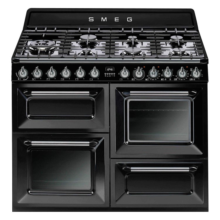 Smeg Victoria 110cm Dual Fuel Range Cooker - Black