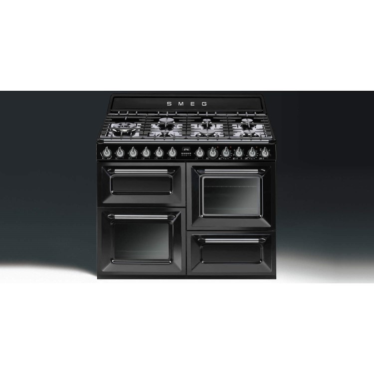 Smeg Victoria 110cm Dual Fuel Range Cooker - Black