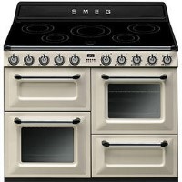 Smeg TR4110IP Victoria Traditional 110cm Electric Range Cooker With Induction Hob Cream