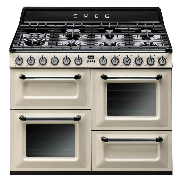 Smeg TR4110P1 Victoria Traditional 110cm Dual Fuel Range Cooker - Cream