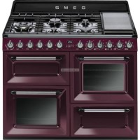 Smeg TR4110RW1 Victoria Traditional 110cm Dual Fuel Range Cooker Red Wine