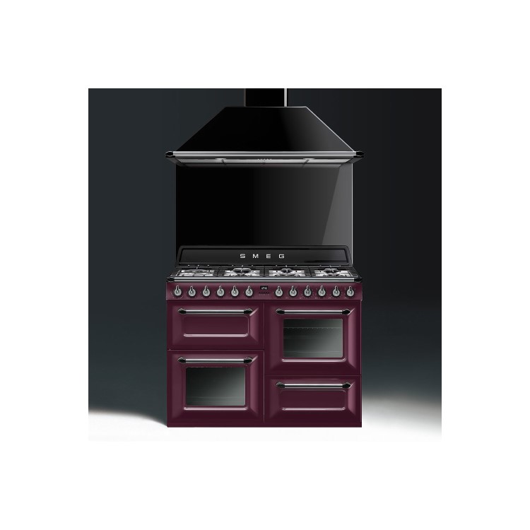 Smeg TR4110RW1 Victoria Traditional 110cm Dual Fuel Range Cooker Red Wine