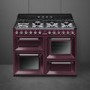 Smeg TR4110RW1 Victoria Traditional 110cm Dual Fuel Range Cooker Red Wine