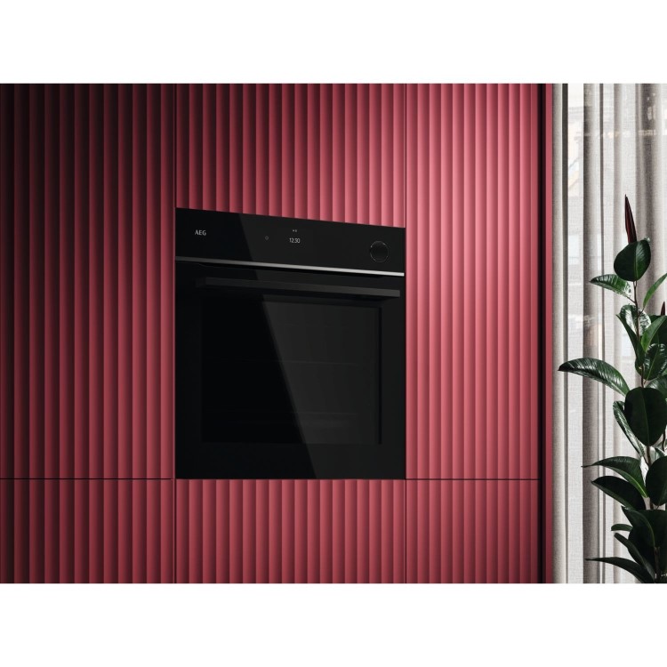 AEG 7000 Series SteamCrisp Electric Single Oven - Black