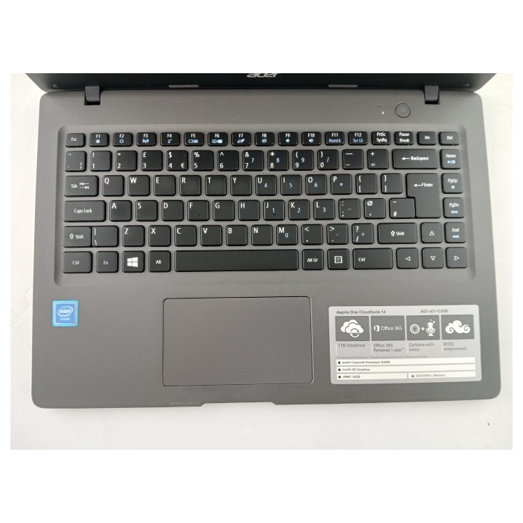 Refurbished Acer Aspire One 1-431 Intel Celeron N3050 2GB RAM 32GB SSD 14 Inch Windows 10 Laptop