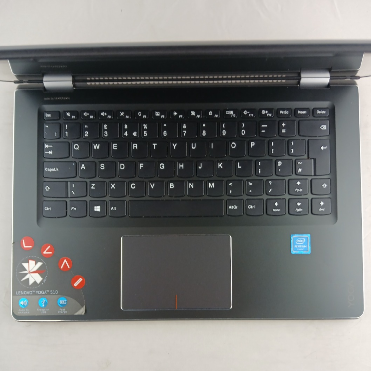 Refurbished Lenovo Yoga 510-14ISK Intel Pentium 4405U 4GB RAM 128GB SSD 14 Inch Windows 11 Touchscreen Convertible Laptop