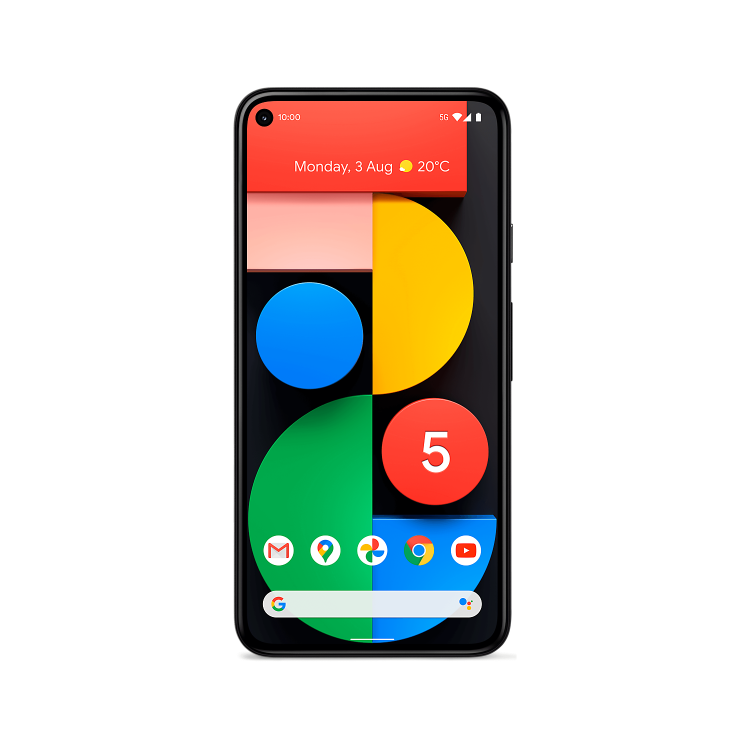 Refurbished Google Pixel 5 Just Black 6" 128GB 5G Unlocked & SIM Free Smartphone
