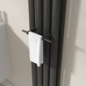 TRB23 Black Designer Towel Holder for Steel & Electric Radiators - 230mm