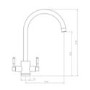 Rangemaster Aquatrend Round Dual Lever Chrome Kitchen Tap