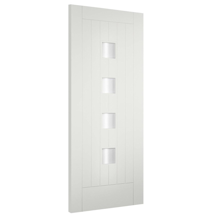 Internal Tri-coya Door with Opaque Glass - Unfinished - 1981 x 838 x 44mm - Siena Essential - XL Joinery